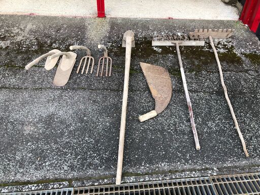 古い農具　インテリアなどに