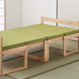 新品同様　木製ソファベッド　2つに分割可能