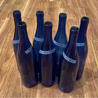 青い瓶 6本  空瓶　今ならもう1本プレゼント 空ボトル  テプ...