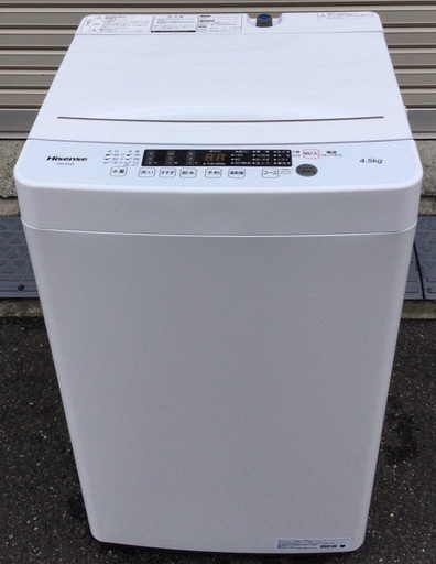 【RKGSE-578】特価！ハイセンス/Hisense/4.5kg洗濯機/HW-K45E/中古/2020年製/当社より近隣無料配達OK！