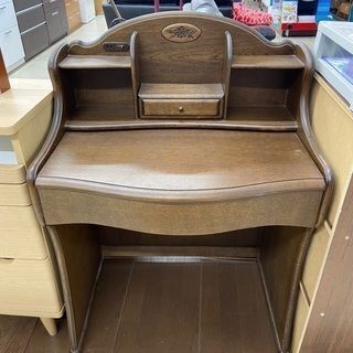 10/3【激安】メーカー不明 ドレッサーデスク ヴィンテージ調 ブラウン基調 家具