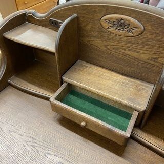 10/3【激安】メーカー不明 ドレッサーデスク ヴィンテージ調 ブラウン基調 家具