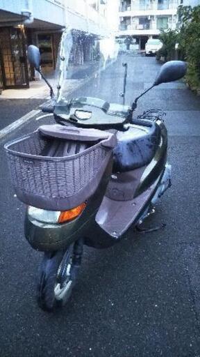 [配送可\u0026即乗り可]　HONDA ディオチェスタ　緑　原付　バイク　AF62　前カゴ\u0026シャッター付き　風防付き　キャブ　50cc　軽整備済　ホンダ　買い物　通勤