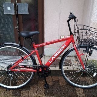 LASSEN[ラッセン]27吋 シティーサイクル 外装6段/レッドxブラック 