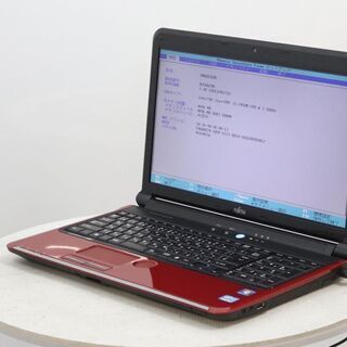 中古ノートパソコン富士通Core i5赤★Windows10