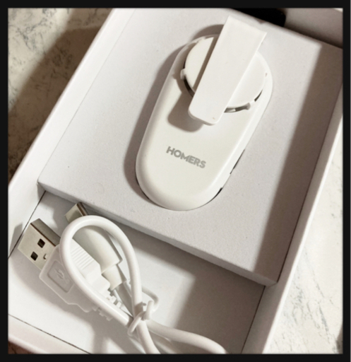 ご購入者様決定꒰未使用꒱マスク用扇風機 循環器 白 エアーファン 口元 循環作用 マイナスイオン