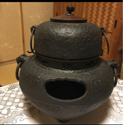 茶道具　風炉と釜