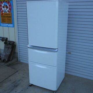 三菱３ドア冷凍冷蔵庫 MR-C34S ３３５リッター ２０１１年 自動製氷付 ...
