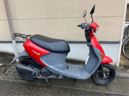 【スズキ　レッツ4】秋のSALE❗️特別価格❗️赤　すぐに乗れます　若林自転車　膳所店