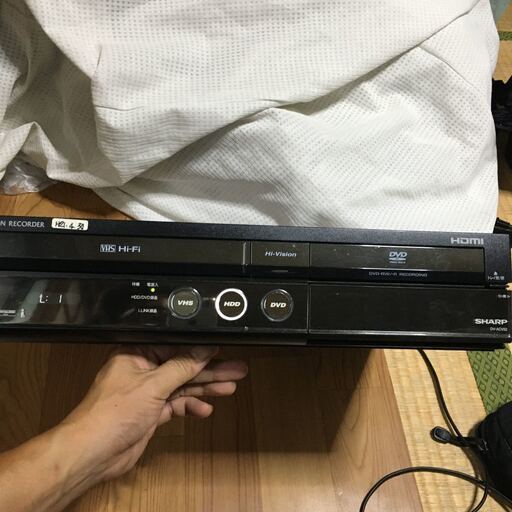 DVD プレイヤー デッキ VHS HDD 再生確認済み ビデオ ハードディスク リモコン付き DVDレコーダー