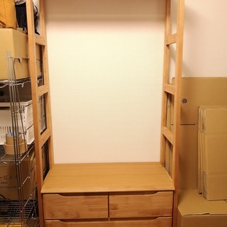 ニトリワードローブアルナス2ブラウン天然木