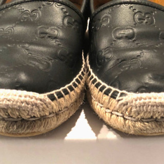 ☆美品☆GUCCIモノグラム レザー エスパドリーユ