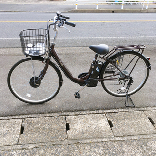 電動アシスト自転車✨26インチ　ブラウン✨6段階変速ギア付き✨中...