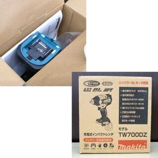 未使用 マキタ インパクトレンチ TW700DZ バッテリ BL1860B(18V、6.0Ah 