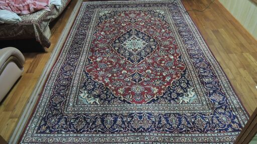 ペルシャじゅうたん　絨毯　２m×３mくらい　手織り　本物　イラン　マシュハド産