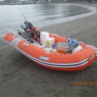 ジョイクラフト　ゴムボート　オレンジペコ4人乗り　ジャンク品です。