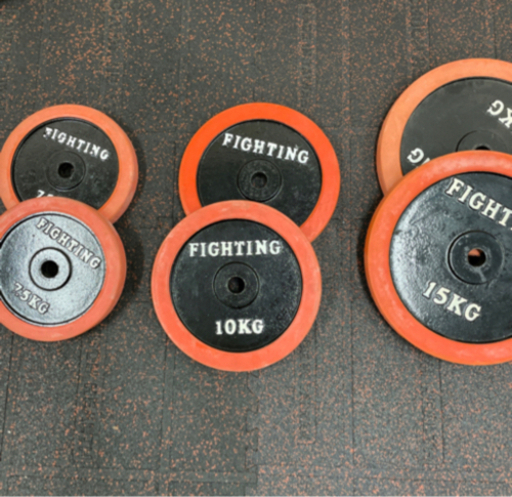 IROTECベンチ台+ダンベル、プレート55kg FIGHTINGプレート65kg