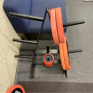 IROTECベンチ台+ダンベル、プレート55kg　FIGHTINGプレート65kg プレートラック　セーフティーバー付き