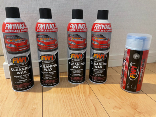 FW1      水のいらない洗車\u0026ワックス   4本＋専用タオル