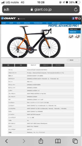 エアロ　GIANT  PROPEL ADVANCED PRO 1