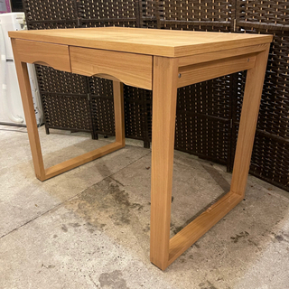 売約済】 タモ突板デスク 幅90×奥行59cmタイプ デスク 机 タモ材