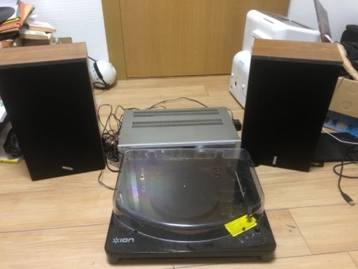 レコードプレイヤー　アンプ　スピーカーセット
