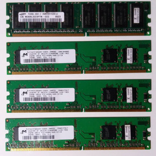 （売約済）DDR／DDR2 旧型デスクトップＰＣ用メモリ６枚セッ...