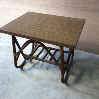 木製　ローテーブル　机　アンティーク　木目　木彫　昭和レトロ