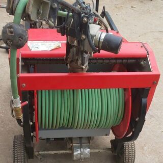 鹿児島発 共立 ラジコン 自走巻き取り動噴 GRS57VA-10 ノズル付き