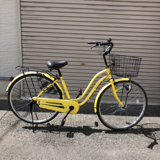 現金のみ❤️値下げ✨自転車　26インチ　オートライト黄色