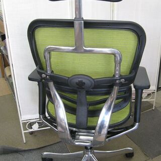 ☆ Ergohuman PRO ottoman プロ オットマン内蔵 黄緑色 グリーン 高級オフィスチェア メッシュ OAチェア ハイバック エルゴヒューマン 札幌 東区 北20条店