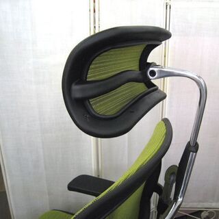☆ Ergohuman PRO ottoman プロ オットマン内蔵 黄緑色 グリーン 高級オフィスチェア メッシュ OAチェア ハイバック エルゴヒューマン 札幌 東区 北20条店