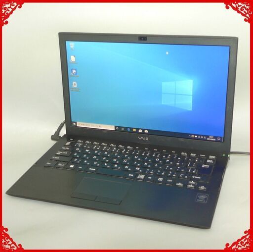 軽量 薄型 ノートパソコン 超高速SSD Windows10 中古美品 13型 SONY VJP132C11N 第5世代 Core i5 4GB 無線 Bluetooth カメラ Office