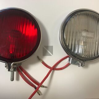 【ネット決済・配送可】消防　ミニライト　12V SYS製　赤、白セット