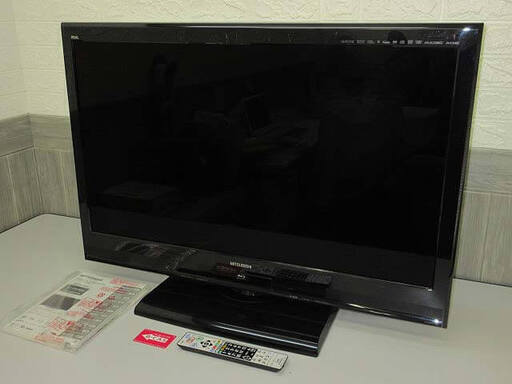 sa0739　三菱　ハイビジョン液晶テレビ　LCD-40BHR500　40インチ　黒　MITSUBISHI　REAL　TV　40V型　ブルーレイ\u0026ハードディスク搭載　録画テレビ　リモコン\u0026取扱説明書付き　高画質　LEDバックライト