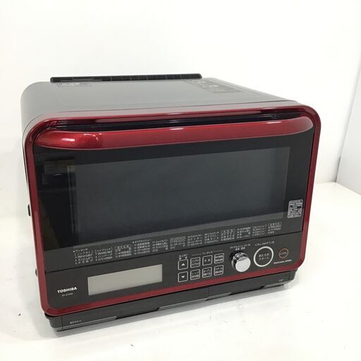 21R491 ジ 6 美品☆ TOSHIBA 過熱水蒸気オーブンレンジ ER‐JZ2000(R) 2015年製 角皿・焼網・取扱説明書付き 中古品