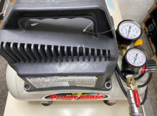 中古　POWER SONIC ミニ オイルレス エアーコンプレッサー