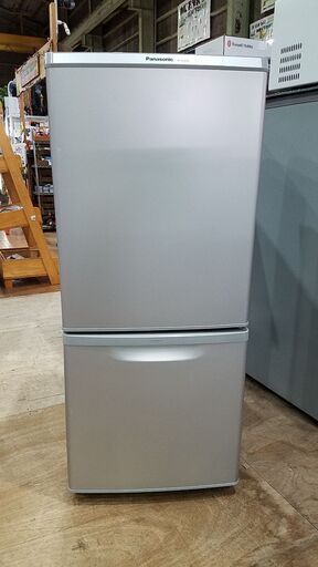 【愛品館市原店】パナソニック 2017年製 138L 2ドア冷蔵庫 NR-B149W-S 【管理IR013220-105】