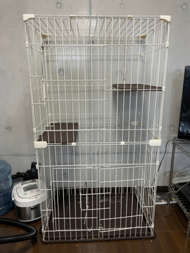 猫用ゲージ3段