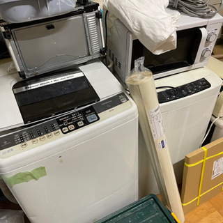 洗濯機3台、エアコン1台、電子レンジ一緒に１００００円自取