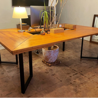 【コンセント付き】コワーキング・オフィス・リビングに お洒落なデスク コンセント付き】コワーキング・オフィス・リビングに お洒落なデスク