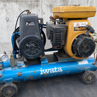 中古 IWATA /イワタ ガソリンエンジン式 エアー コンプレッサー塗装機