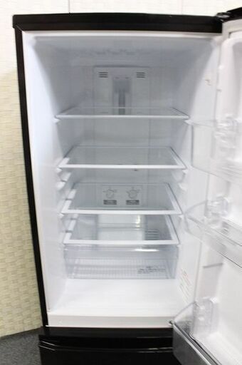 三菱 2ドア冷凍冷蔵庫 168L ガラス棚 MR-P17D-B サファイアブラック
