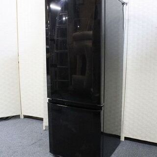 三菱 2ドア冷凍冷蔵庫 168L ガラス棚 MR-P17D-B ...