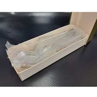 未使用【10本組 クリストフル リュバン ガトーフォーク】フランス製  シルバーコーティング ケーキフォーク デザートフォーク カトラリー 食器 Christofle RUBANS 札幌 北20条店店