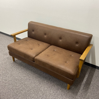 ソファー 2人掛け CRASH GATE ブラウン ヴィンテージ スウェード調 