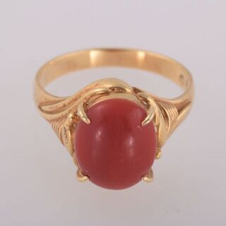 K18 珊瑚 リング 品番r20-393