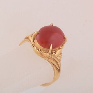 K18 珊瑚 リング 品番r20-393