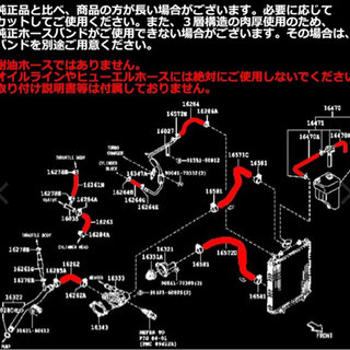 お話中。値下げします　L880K コペン　シリコンホース17本セット
