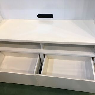 【愛品館八千代店】壁面収納型　テレビボード　白【愛八GS】
